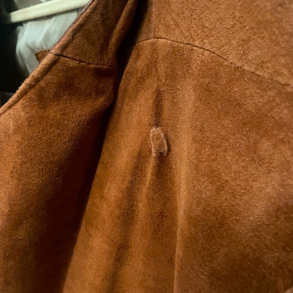 BURNING MAN )’( VINTAGE DIAMOND LEATHERS SUEDE & FRINGE WESTERN LEATHER JACKET - Picture 7 of 7